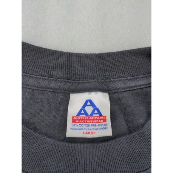 Alstyle Apparel Florida T Shirt Size L Black Embroidered Anchor Naval - Picture 8 of 10